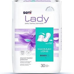 Seni Lady maximum long Bladder Control Pads - 30 pcs, Fully Breathable Incontinence Protection, Absorbent, Skin-Friendly, Discreet & Comfortable-19