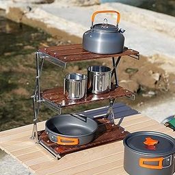Furret Camping Folding Table, Portable Lightweight Folding Compact Small Folding Table, Perfect for Outdoor, Camping, Picnic, Beach, Hiking, and Clean Mini Racks-image-84