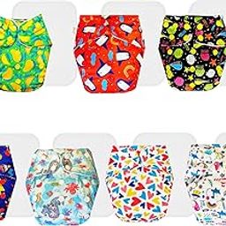 Dumbledo Premium Cloth Diaper with Cotton Insert (Pack of 7) | Hypoallergenic | Leakproof | Easy to Clean | Designed by Moms | 3 Months – 3 Years | Unisex Baby-image-67