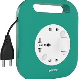 elleys' Rhino - Flexbox International and Indian Socket with Cable Guard for Aavoiding Damages Perfect for Home & Office (Pack of 1, Green)-picture-19