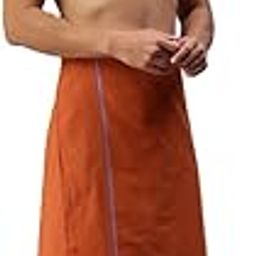 Brand Elite Men's Cotton Senthuram Dothi - Pack of 1 (Colour- Senthuram and Multicolour Border)-2
