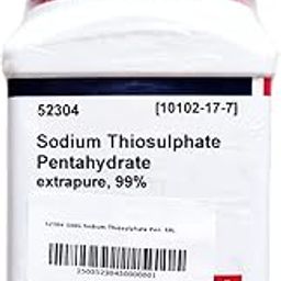 SRL Sodium Thiosulphate Pentahydrate extrapure, 99%, 500Gm, CAS: 10102-17-7, Molecular Formula: Na2S2O3.5H2O, Storage: Room Temperature, Shelf Life: 60 Months, for laboraotry and industrial use-picture-16