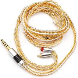 UBERSWEET® Tripowin Zonie 16 Core Silver Plated Cable SPC Earphone Cable BL03 TRN V90 V80 AS10 ZS10 ZS6 ES4 ZST ZSR(2pin-0.78, 4.4mm, Gold)-image-92