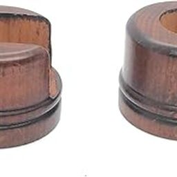 FAPBADRI Wall To Wall Bracket (Conceal Support) For Any 1 Inch Curtain Rod/Pipe, Screws & Wallplugs Included, Material- Full Wood, Colour- Walnut Wood Finish, Pack Of 4, Brown-image-21