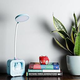 Lexton Cute Animal Night Light Flexible Study Lamp | Energy Saving Dimmable Audjestable Light Brightness USB Charging | Study Desk Lamps for Kids (Pack of 1, Blue)-20