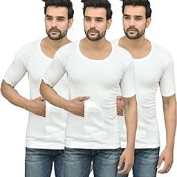 White Interlock Cotton Pocket Vest for Men (Pack of 3)-image-12