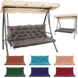 aeTHEric Outdoor Cushions for Patio Furniture, Patio Furniture Cushions with Straps and backrest, 47x40 inches, 4" Thick,Porch Swing Cushions for Backyard and Garden-image-23