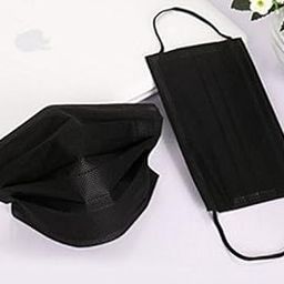 Generic Non-Woven Fabric Disposable Face Mask, Medical, Dental, Earloop Anti-Dust Face Surgical Masks (Black, without Valve, Pack of 100) for Unisex-29