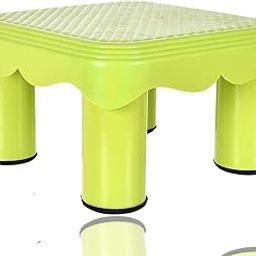Homestic Portable,Lightweight, Comfortable Plastic Seating Stool/Patla (Yellow)-image-81