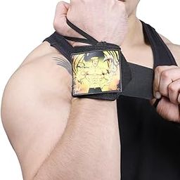 ZYZFIT Wrist Wraps with Superhero Patch Adjustable Gym Wrist Support with Thumb Loop Great for Crossfit, Powerlifting, Bodybuilding(ESCANOR)-image-72