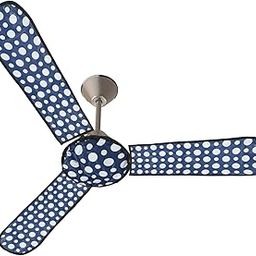 Kuber Industries PVC Dot Print Dust Proof Three Blade Ceiling Fan Cover (Blue) 54KM4012-31