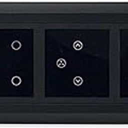 Aziot 6 Module Switch Board Plate | Smart 4 Touch, Fan Touch SW & Socket (Glass Finish) | WiFi + BLE | Google, Alexa & Siri (Black)-21