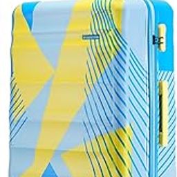 Chicago Hard-Sided Polycarbonate Printed 8 Wheels Double Spinner Check-in Luggage Lemon Teal 28 inch | 75cm Trolley Bag Suitcase,Large-14