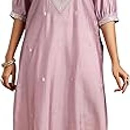 Women's Silk Straight Fit Solid Straight Kurta-40