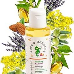 Tots & Bubbles Calming Baby Massage Oil with Sweet Almond & Olive Oil - 50 ml | Enriched with of Shea butter, Lavender & Mustard | Gentle on the skin, Free from Harmful Chemicals, No Artificial Scent-image-63