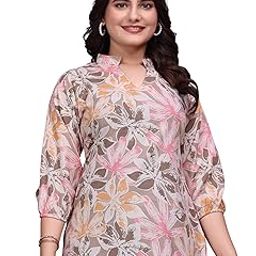 Women Pure Cotton Floral Casual Tunic Tops-picture-23
