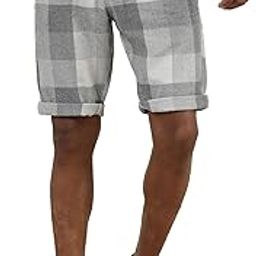 Men's Black Regular Fit Checked Shorts-image-9