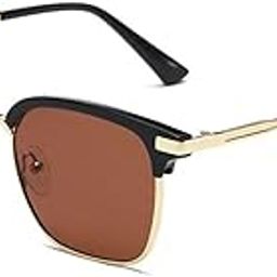 Classic Retro Sunglasses for Men Stylish Square Metal Frame Men Women Glasses E1068-image-72