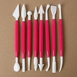 Plastic Ceramic Pottery Tools Set of 8, Carving Double Heads Clay Modelling, Sculpting, Shaping, Fondant Cake Decorating, Lippan Art, Polymer Tools for Art & Craft (Random Color)-picture-17
