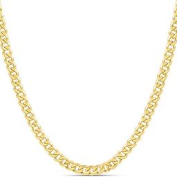925 Sterling Clean Lines Gold Plated Chain for Him | Gifts for Men and Boys | With Certificate of Authenticity and 925 Hallmark-image-29