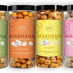 Vishnu Delight Crunchy Roasted Makhana – 4 Flavor Combo Pack | Wellness In Every Crunch | Healthy, Protein-Packed, Low-Calorie Snack | 80g Each-image-12