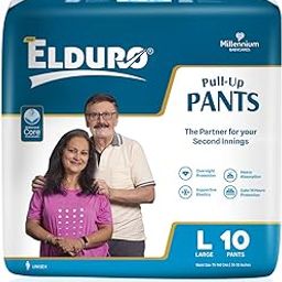 ELDURO Adult Diapers Large Size | 75-140cm (30"-55") | Pant Style, Adult Diapers, Adult Diaper Pants, Adult Diapers L Size, Unisex, Leakproof, 14hr Overnight Protection - Pack of 1 (10 counts)-image-28