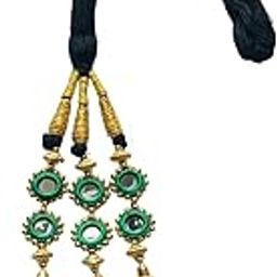 Gadinfashion™ Punjabi Parandi Paranda Choti Braid/Tassles Hair, Hair Extensions for Girls and Women Pack of 1, Color-Green-image-25