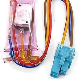 SPARESKART 4 Wire Bimetal Compatiable for LG Refrigerator With Blue Connector Jack-0