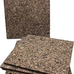 Flipside Products 12" x 12" x 9.5mm Thick Dark Brown Cork Squares, Wall Tiles, Square Pinning Cork Board, Bulletin Board Mini Wall Board - 4 Pack-picture-23