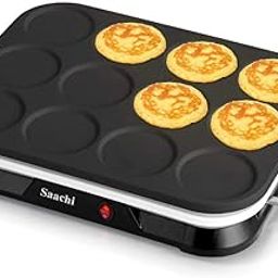 Saachi 12Pcs Mini Crepe & Pancake Maker, NL-CM-1860 (Black)-image-59