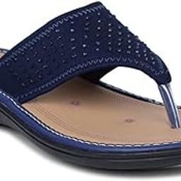 Women Thong Slippers - Navy (3UK)-48