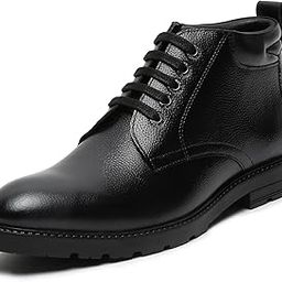 Chukka Boots for Men | High Ankle Leather Boots | Formal Office & Business Wear | Versatile Hiking and Casual Shoes | Stylish and Durable Formal for Men Size-UK012 Black (BT-WBND)-image-1