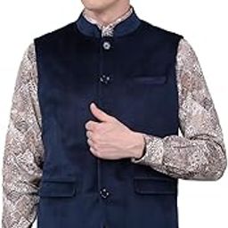 Men Solid Mandarin Collar Waistcoat l Waist Coat for Men-image-19
