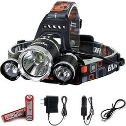 JAMUNESH Headlamp Torch, Waterproof USB Rechargeable Headlamp 6000 Lumens Super Bright Zoomable Flashlight 4 Modes 90° Adjustable IPX5 Lightweight Headlight For Trekking Camping Working (Black)-7