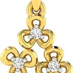 18KT Yellow Gold and American Diamond Pendant for Women-image-103