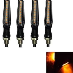Zombieeast Bike Universal 9 Led Light Original Waterproof Stylish Indicator High Bright for Models Turn Signal Light Set of 2 Orange Suitable for Yamha FZ-X-19