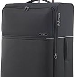 73H 78 cms Nylon Spinner Softsided Medium Check-in Luggage | Trolley Bag For Men Women, Black-picture-13