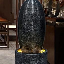 Big Bulk Fortune Egg Fiber Fountain for Home Decor/Living Room/Hall/Office/Garden Fountain/Puja Room/Indoor/Outdoor(Black: 120 x 58 x 58 cm)-image-27