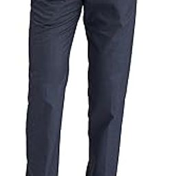 Men's Regular Fit Stripe Pattern Poly Viscose Blend Flat Front Formal Trouser (Size: 36)-PMTX07639-B9-15