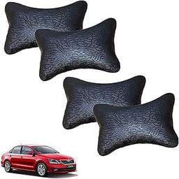 Adroitz Kandid Car Seat Neck Rest Pillow Black Abstract Print(Set of 4) for Rapid_PR138-image-88