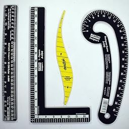 Prabhas Designs Arm Hole Curve, L Square ruler, Designer Curve, and Straight ruler 30 cm Combo. Used in fashion design, tailoring, and sewing for creating patterns, measuring fabric-image-7