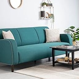 LEGACY OF COMFORT Ella 3 Seater Sofa Three Seater Sofa for Living Room Hotels and Offices (Teal Blue)-image-27