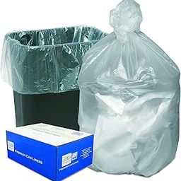 Ultra Plus Can Liner, 7-10 Gallons, 8 Microns, 24 x 24, Natural, 20 Rolls of 50 Bags (HD24248N)-picture-10