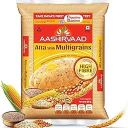 Aashirvaad Atta with Multigrains, 1kg pack | High Fibre & High Protein Multigrain Atta | 6 Natural Grains-1