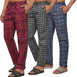 Men's Super Combed Cotton Checkered Checkmate Pyjamas | Elasticated Waist, Drawstring | Loungewear for Men-image-26