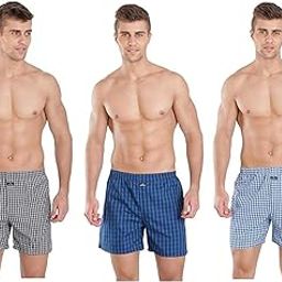 Men's Cotton Boxer Shorts (Medium, Multicolour) - Pack of 3-image-50