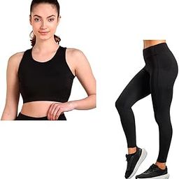 RZLECORT Premium Tights and Bra High Waist Stretchable Gym Tights Leggings Gym wear/Active Wear Yoga Pants Zumba/Dance Womens Workout Set-image-5