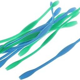 10 Piece Soft Silicone Eyeglasses Strap Cord Holder Dark Green Sky Blue-image-25