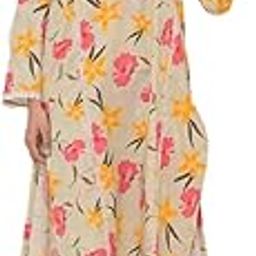 Women's Cotton Floral Printed Shirt Collar Tunic with Trousers Co-Ord Set/Cotton Cord Set for Women(03-ANA)-image-50