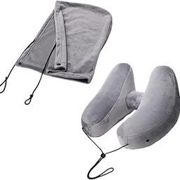 CALANDIS™ Portable Travel Inflatable Neck Pillow Convenient Storage Ergonomic U Shape Grey | Travel Pillows | Travel Accessories-image-24